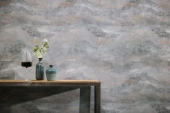 Vliestapete Wellen Abstrakt Grau Silber Metallic 78656-2