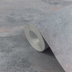 Vliestapete Wellen Abstrakt Grau Silber Metallic 78656-2