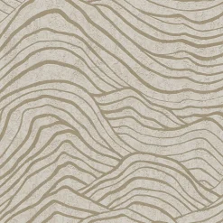 Vliestapete Wellen Beige Grau Gold Metallic 39507-1