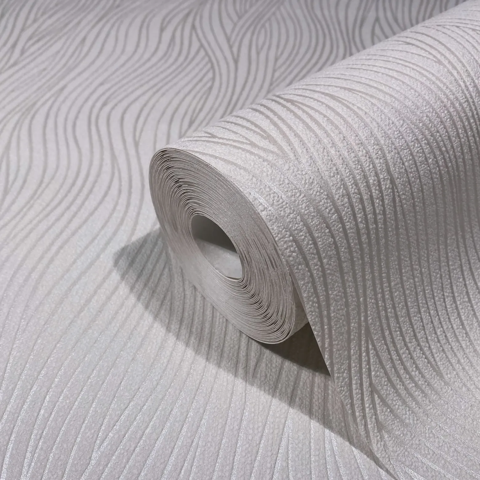 Vliestapete Wellen Muster Beige Perlmutt Metallic 82402