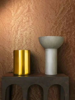 Vliestapete Wellen Muster Kupfer Metallic 86545