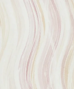 Vliestapete Wellen Muster Streifen Creme Rosa Orange 82552