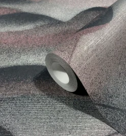 Vliestapete 34022 Wellen Schwarz Silber Marburg