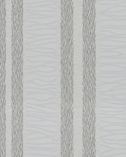 Vliestapete Wellen Struktur grau silber Metallic 56437