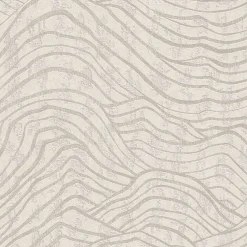 Vliestapete Wellen Weiß Perlmutt Metallic 39507-2