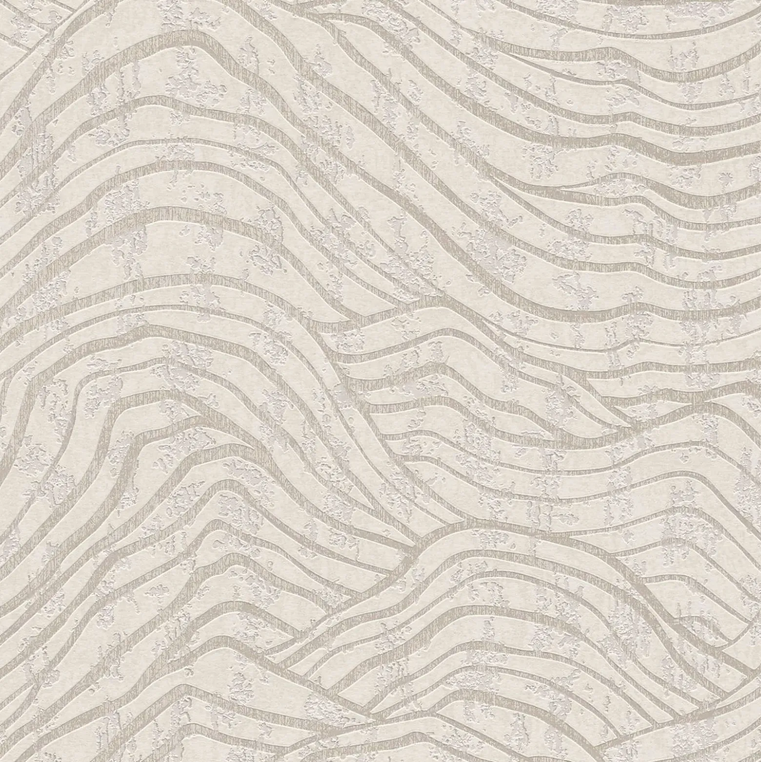 Vliestapete Wellen Weiß Perlmutt Metallic 39507-2