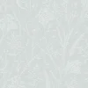 Vliestapete Wildblumen Floral Türkis Weiß Glanz 39766-2