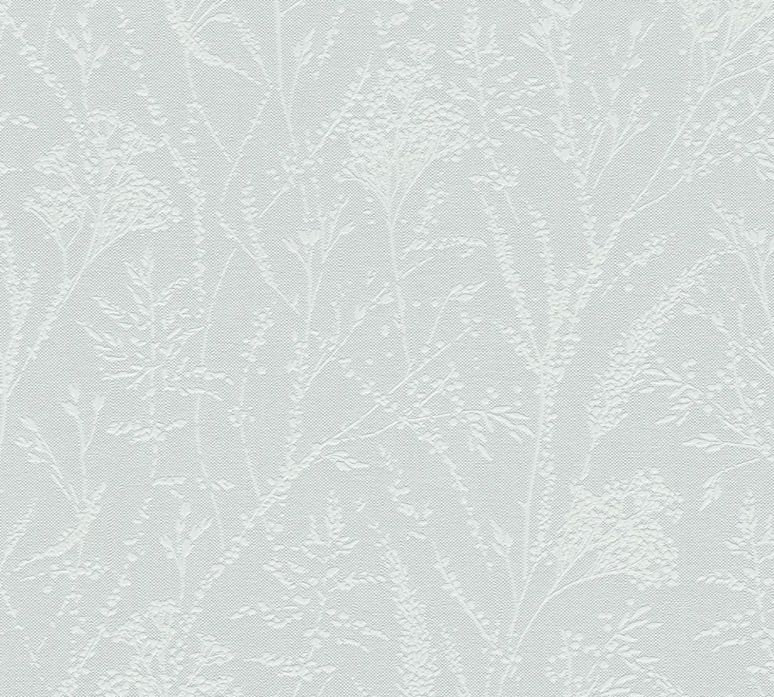 Vliestapete Wildblumen Floral Türkis Weiß Glanz 39766-2