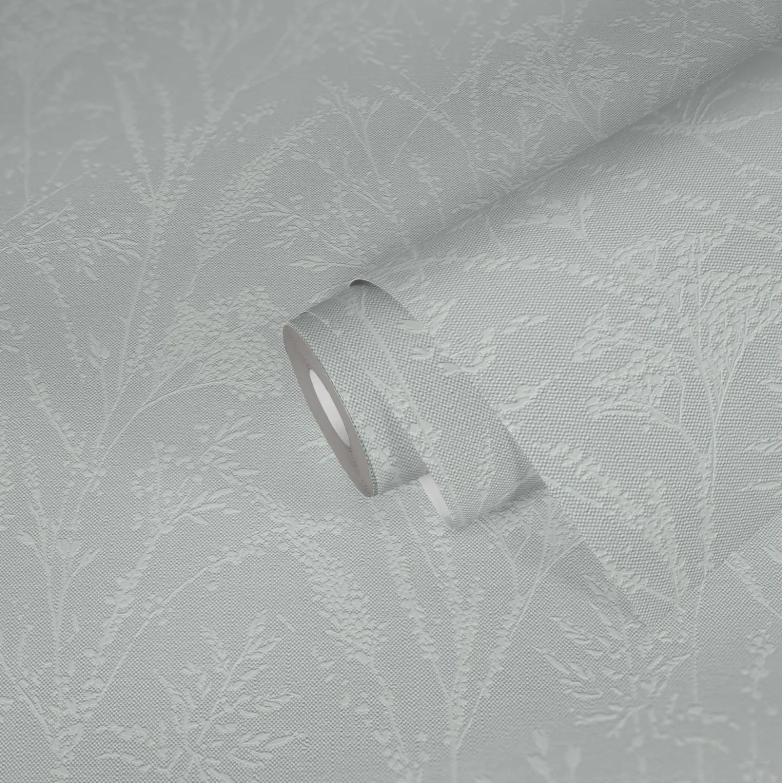 Vliestapete Wildblumen Floral Türkis Weiß Glanz 39766-2