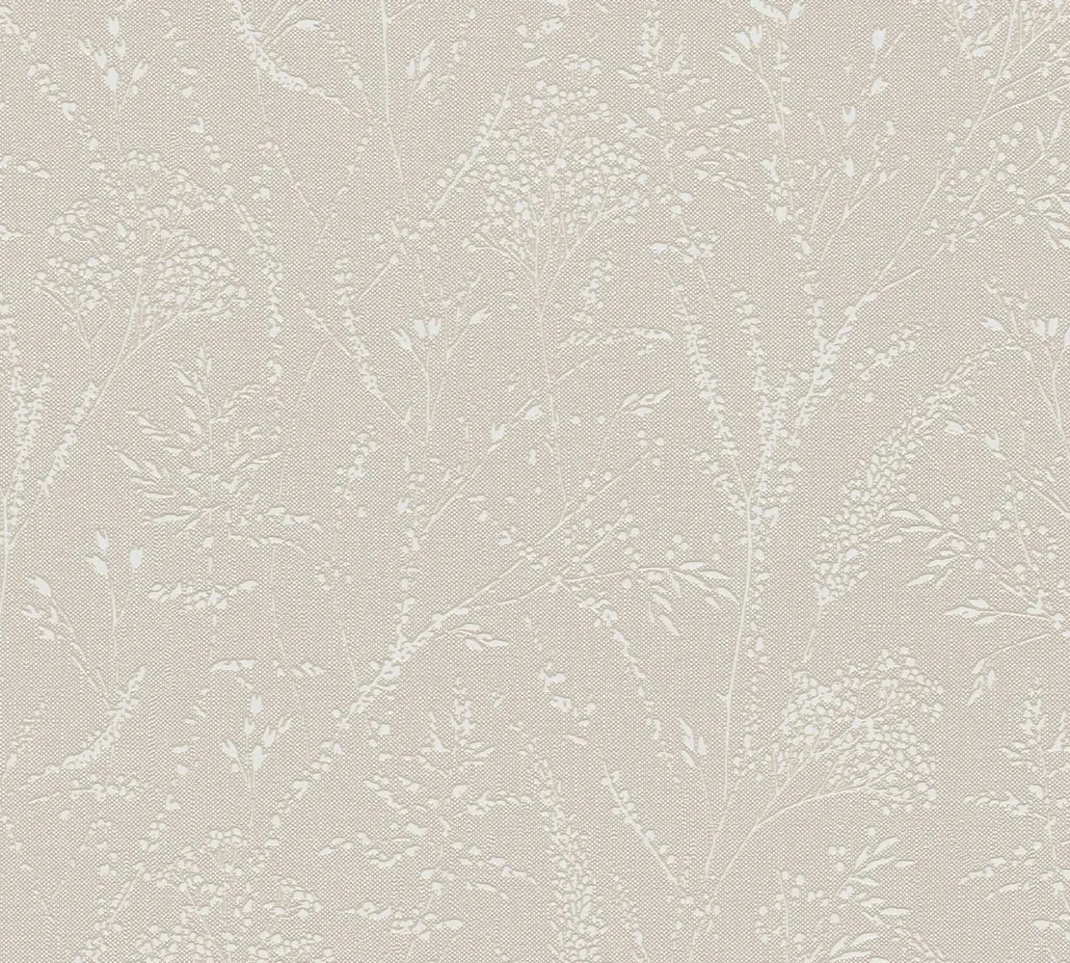 Vliestapete Wildblumen Floral Beige Weiß Glanz 39766-1