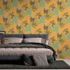 Vliestapete Wildblumen Gelb Silber Metallic 39128-3