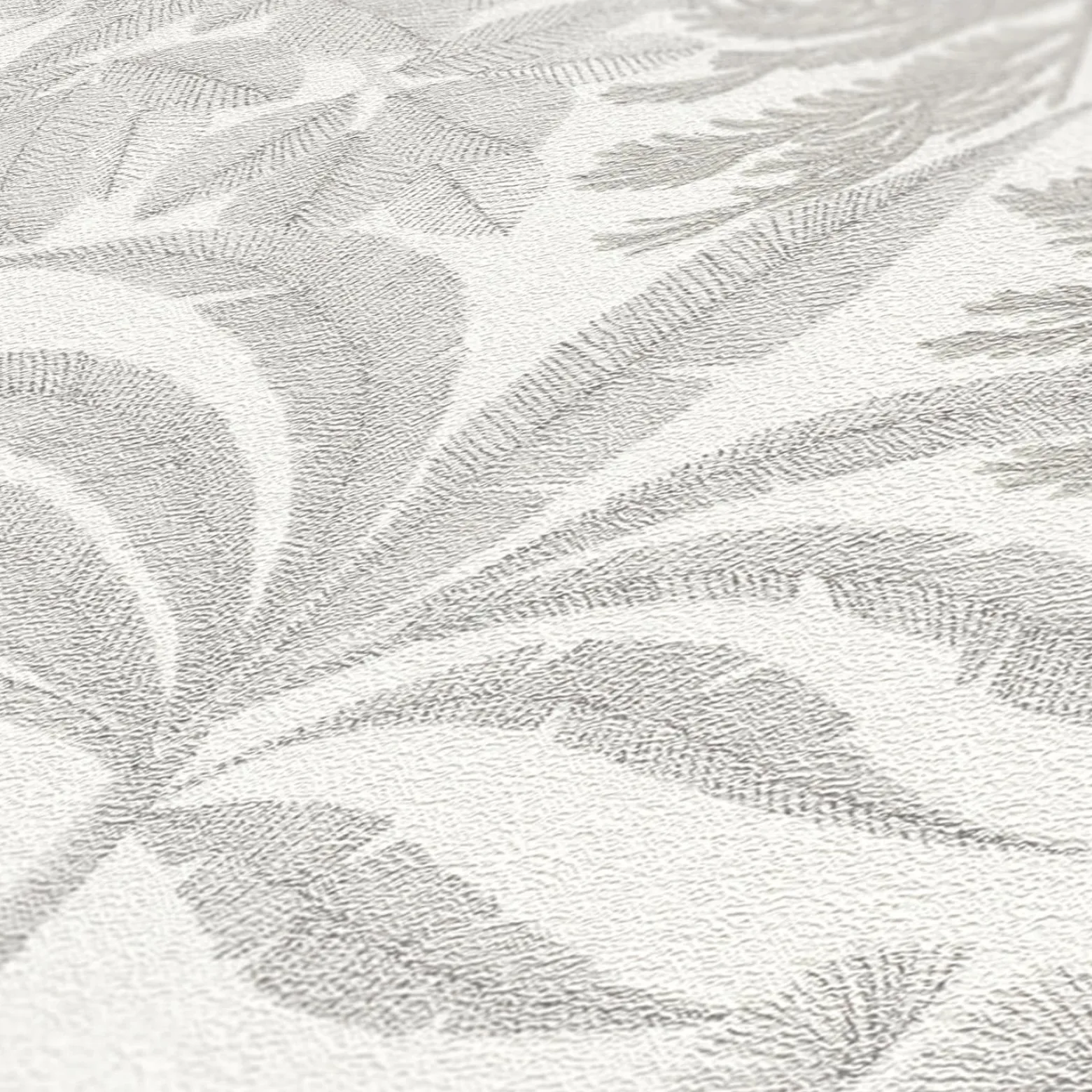 Vliestapete Wildblumen Weiß Silber Metallic 39128-2