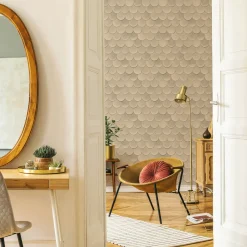 Vliestapete Ziegel Kachel Betonoptik Beige Grau 81659