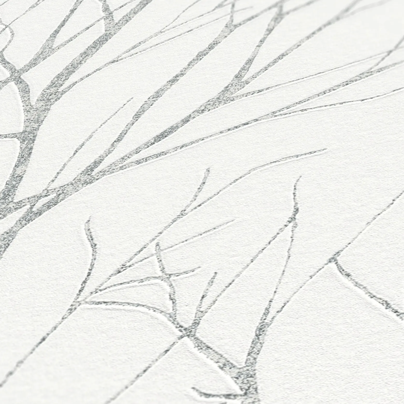 Vliestapete Zweige Floral grau silber metallic 37260-2