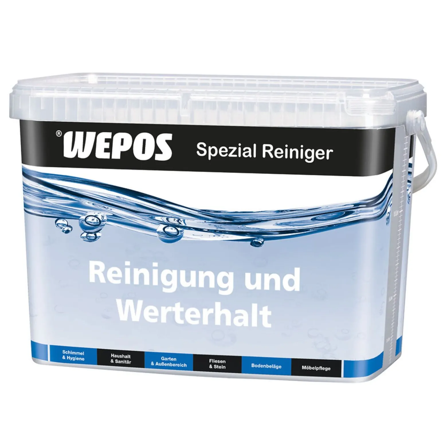 Wepos Eimer mit Henkel rechteckig Putzeimer 14 L