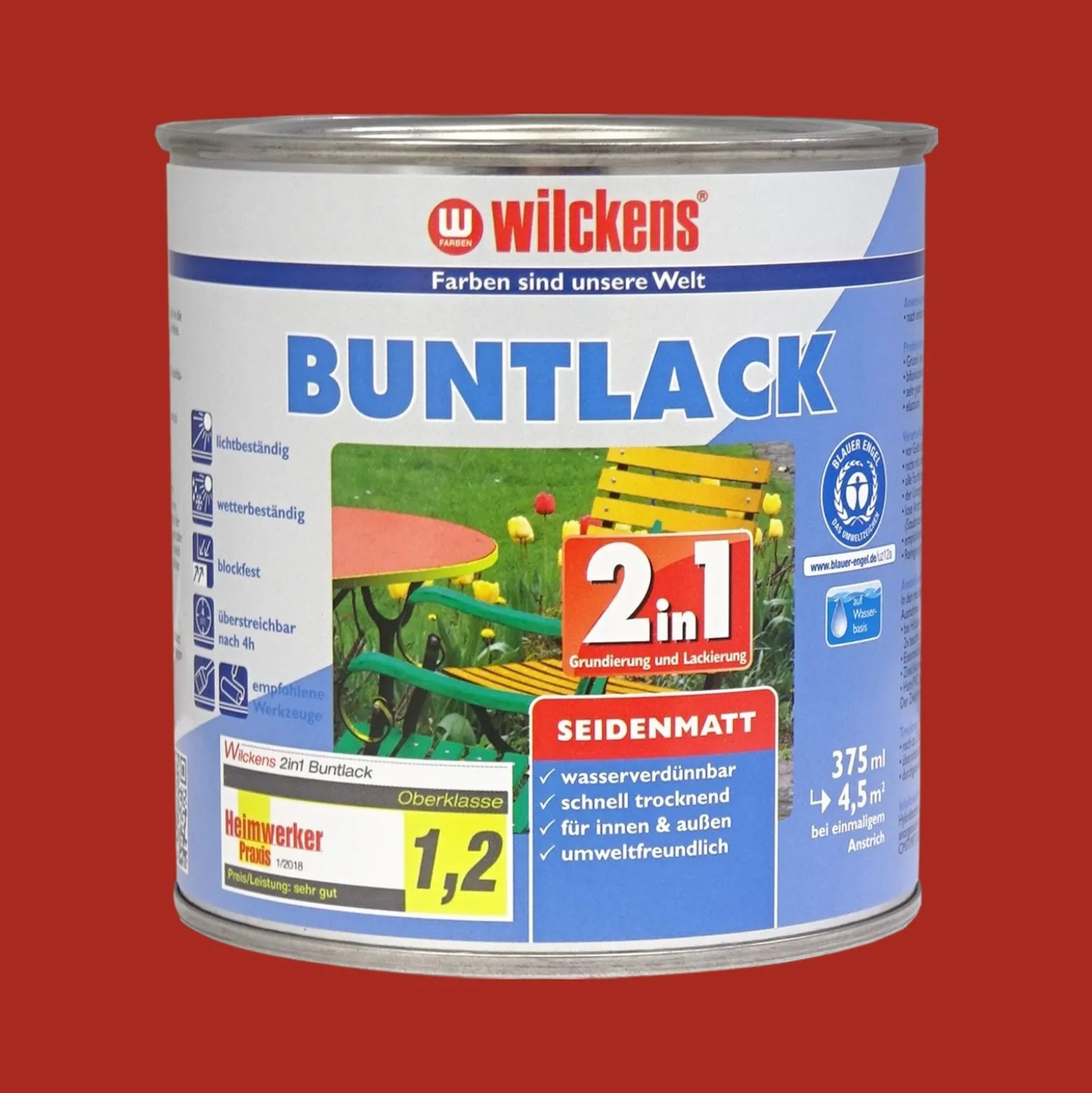 Wilckens 2in1 Buntlack seidenmatt 7 Farben 375 ml