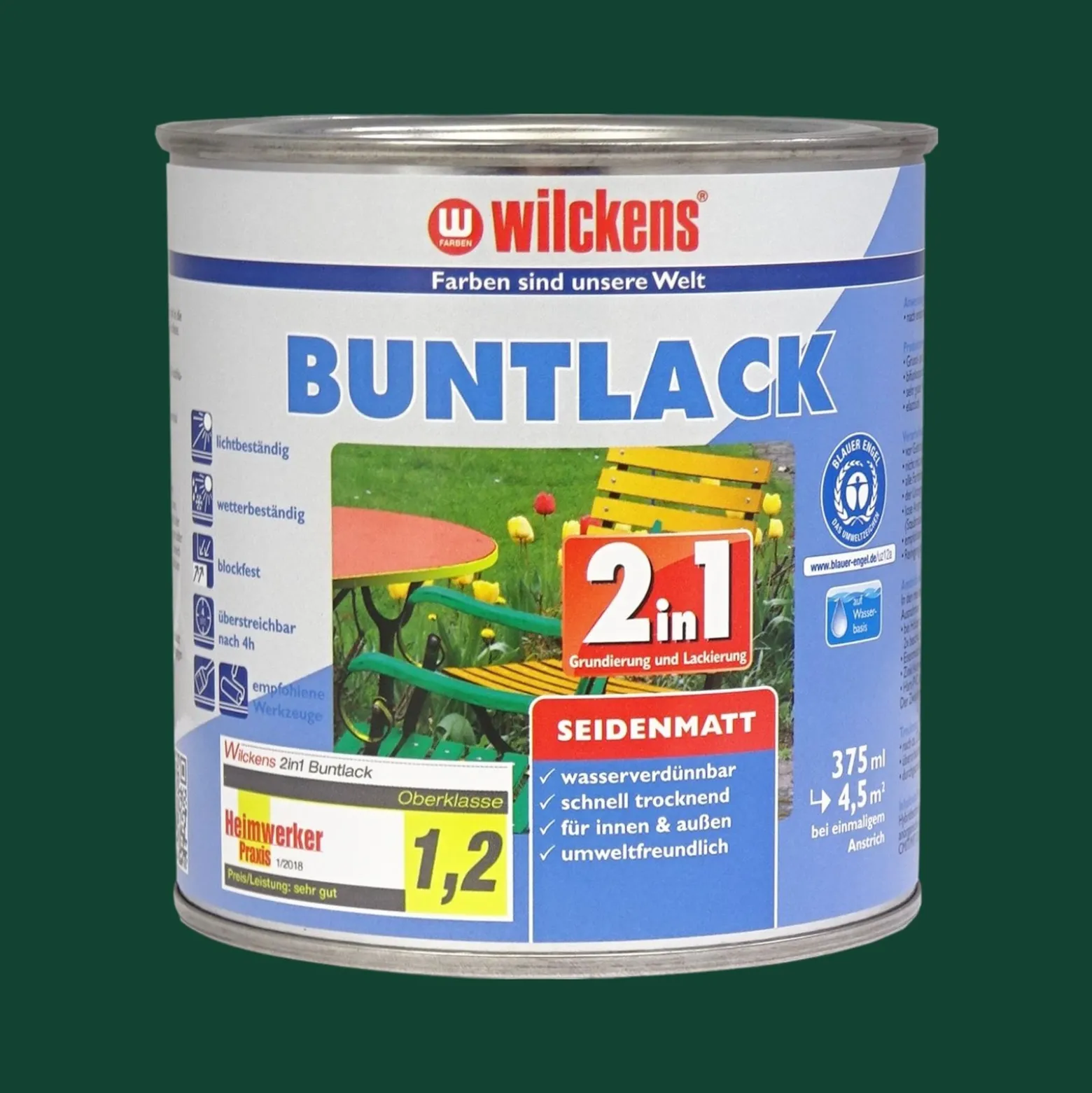 Wilckens 2in1 Buntlack seidenmatt 7 Farben 375 ml
