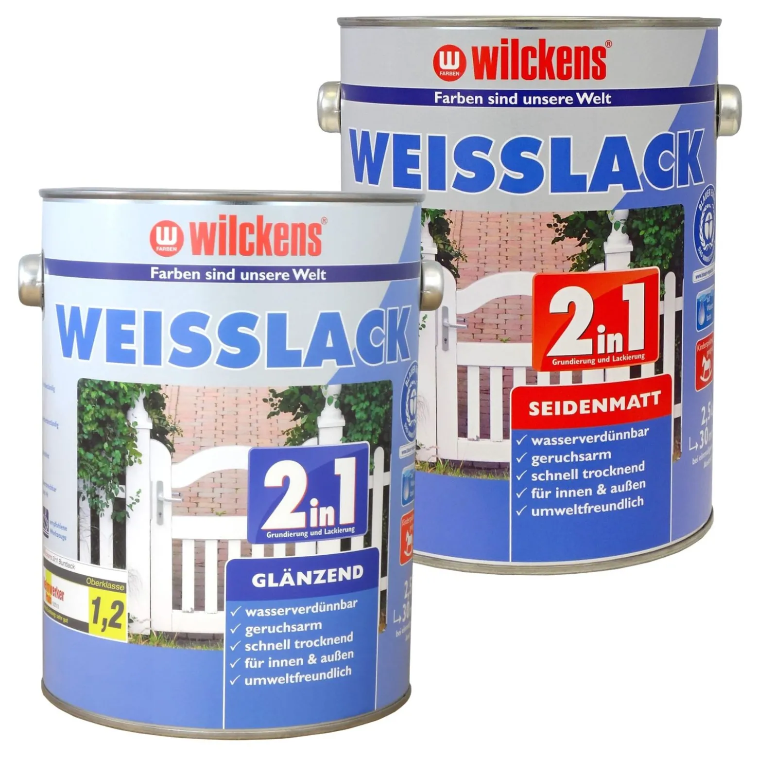 Wilckens 2in1 Weisslack seidenmatt glänzend 2,5 Liter