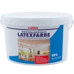 Wilckens Latexfarbe Farbe hochglänzend weiß 10l
