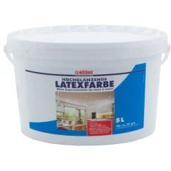 Wilckens Latexfarbe Farbe hochglänzend weiß 5l