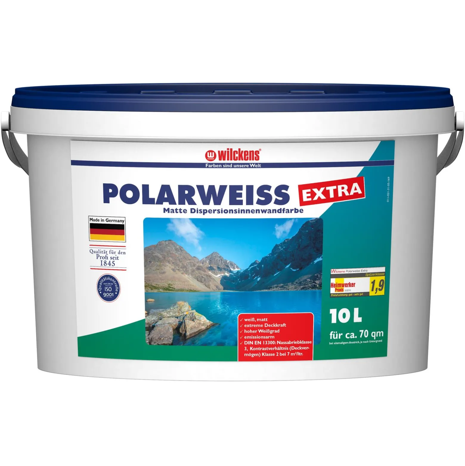 Wilckens Polarweiss extra Weiß Wandfarbe Dispersion 10 L