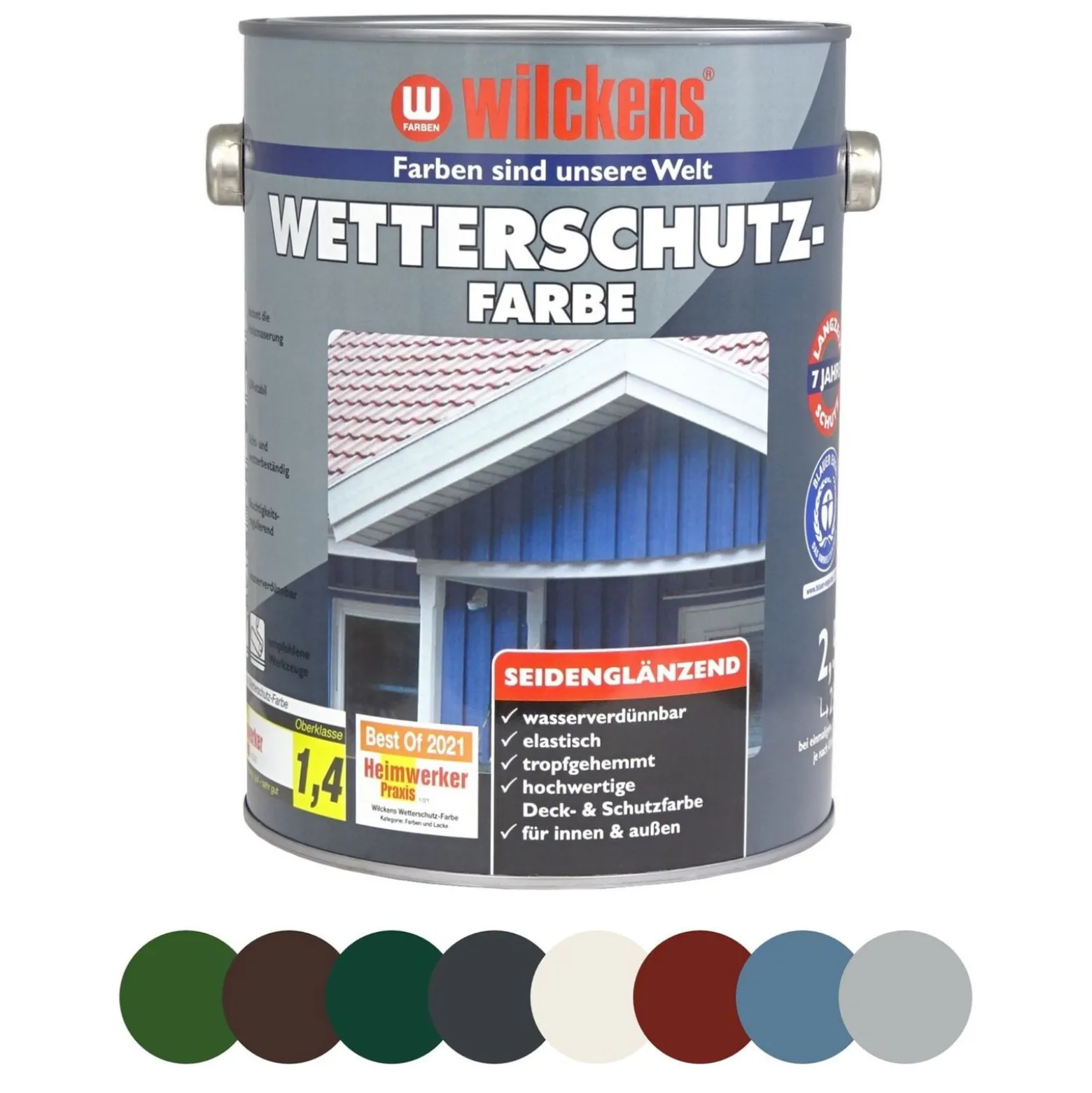 Wilckens Wetterschutzfarbe Holzdeckfarbe 2,5 Liter
