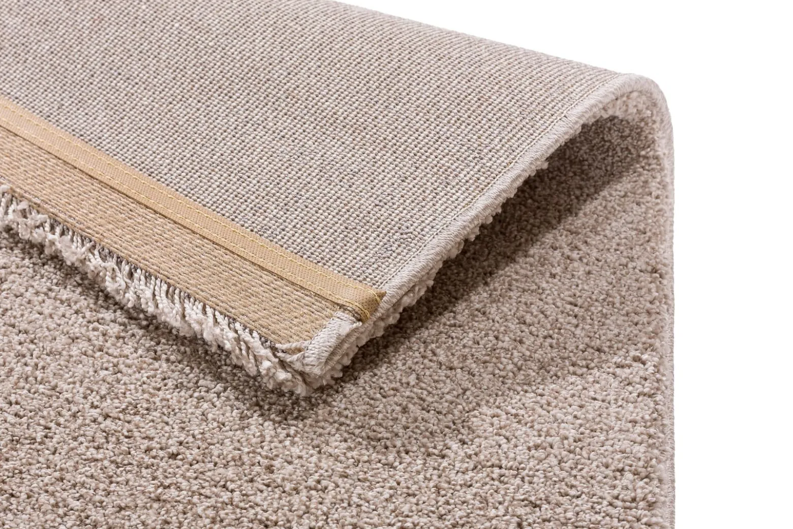 Wohnzimmer Teppich einfarbig beige Hochflor Astra Savona