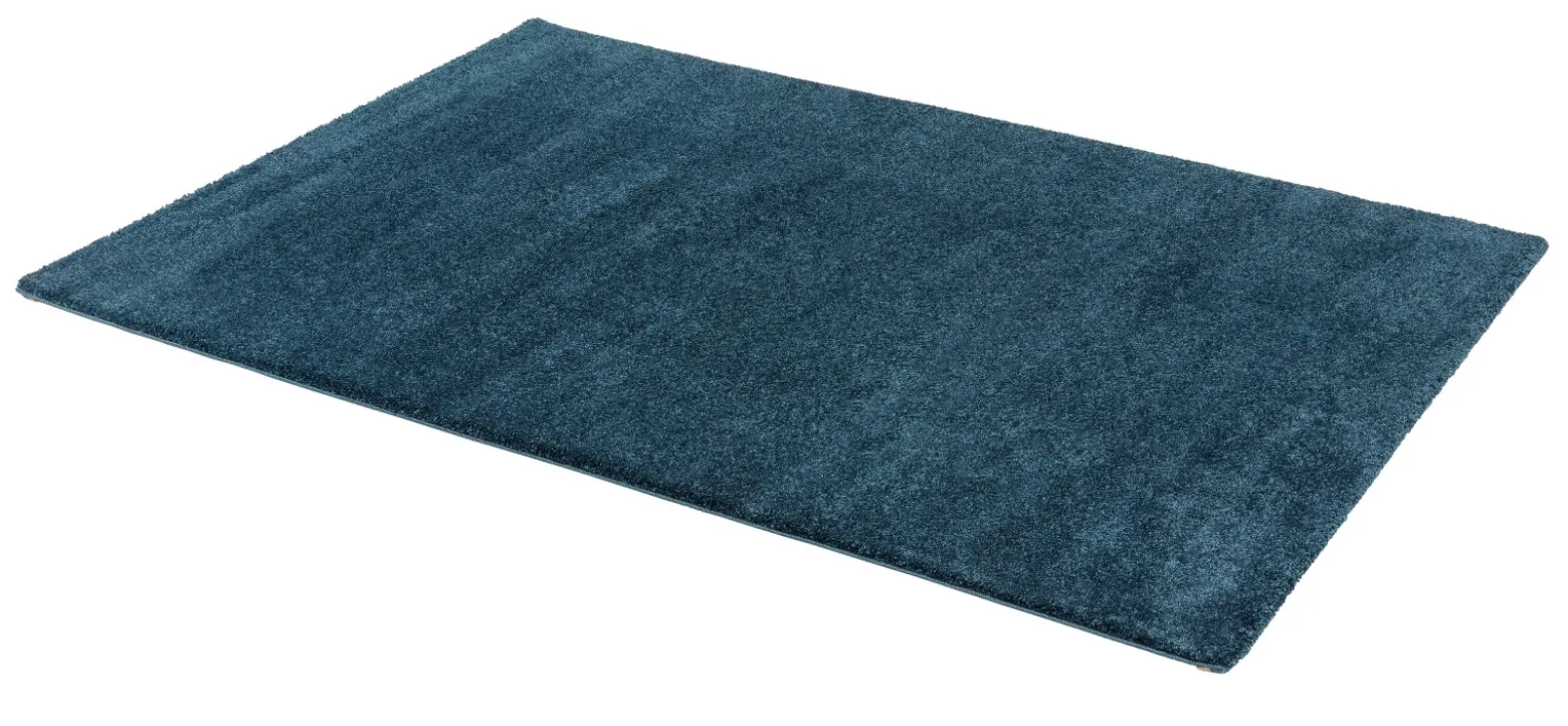 Wohnzimmer Teppich uni dunkelblau Astra Savona