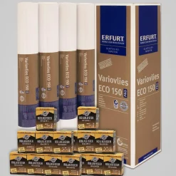 16xErfurt EcoVlies EV 150 Glattvlies 25x0,75m+16xKleister