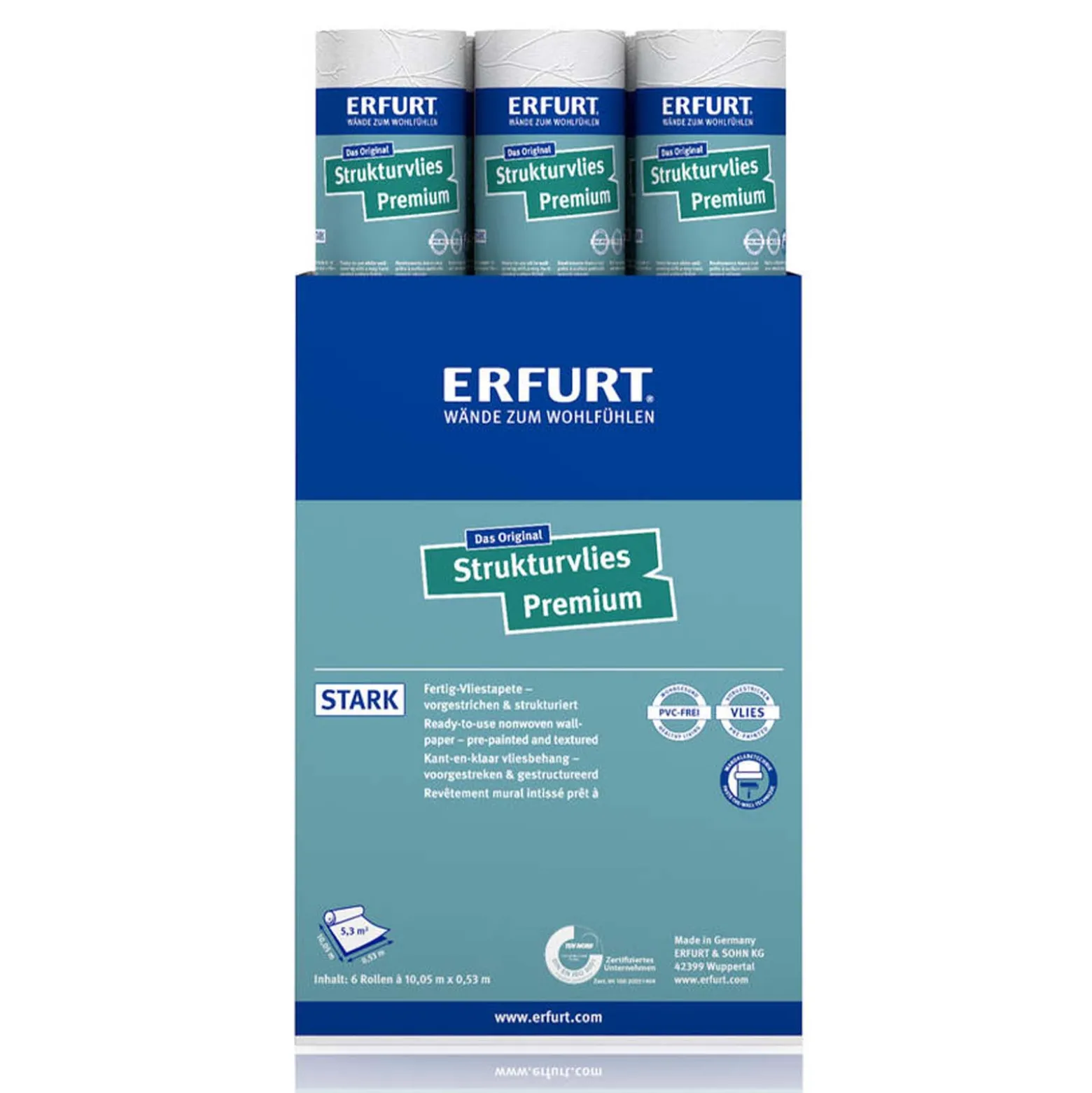 6 x Erfurt Strukturvlies Premium 505 Vliestapete 31,98 m²