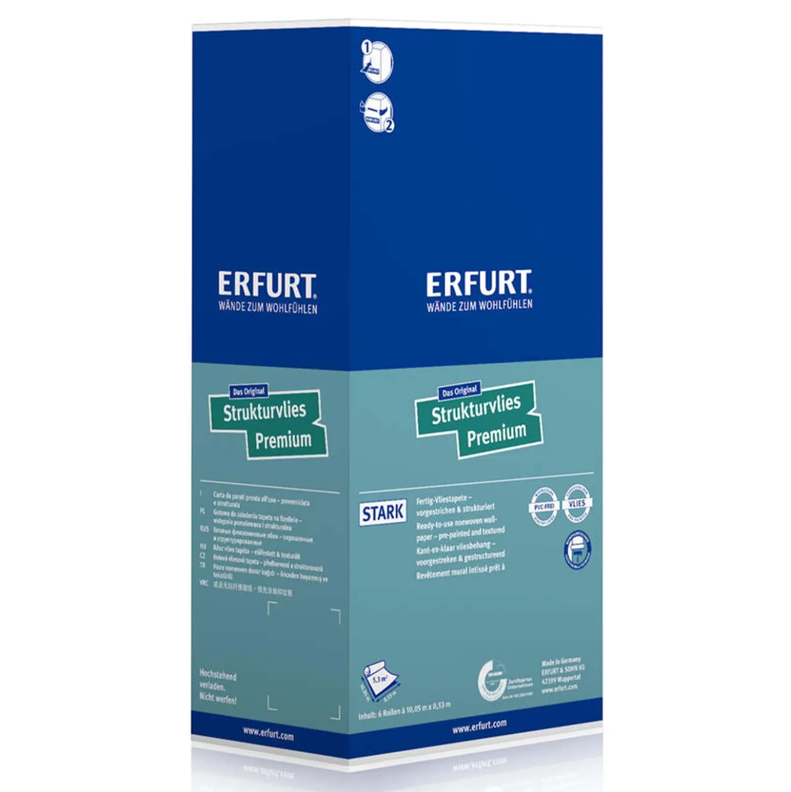 6 x Erfurt Strukturvlies Premium 504 Vliestapete 31,98 m²