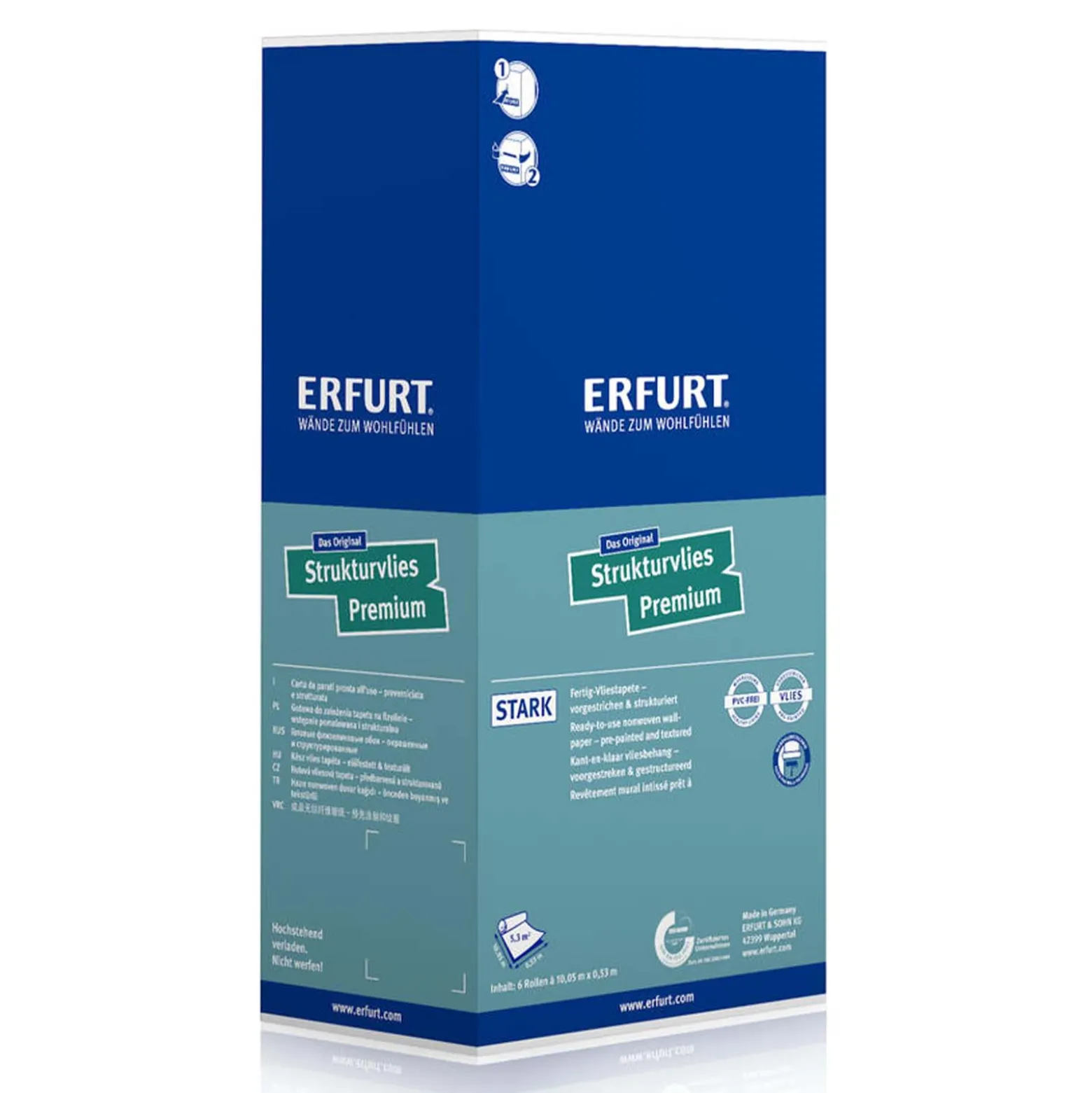 6 x Erfurt Strukturvlies Premium 501 Vliestapete 31,98 m²