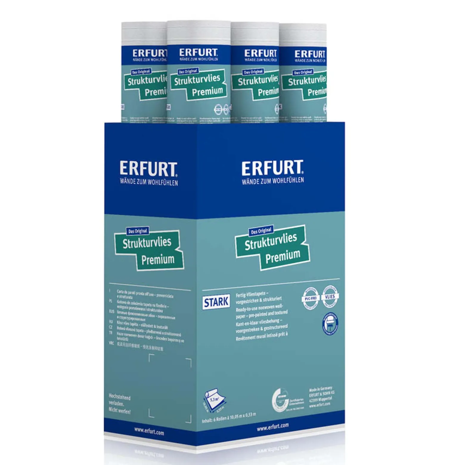 6 x Erfurt Strukturvlies Premium 501 Vliestapete 31,98 m²