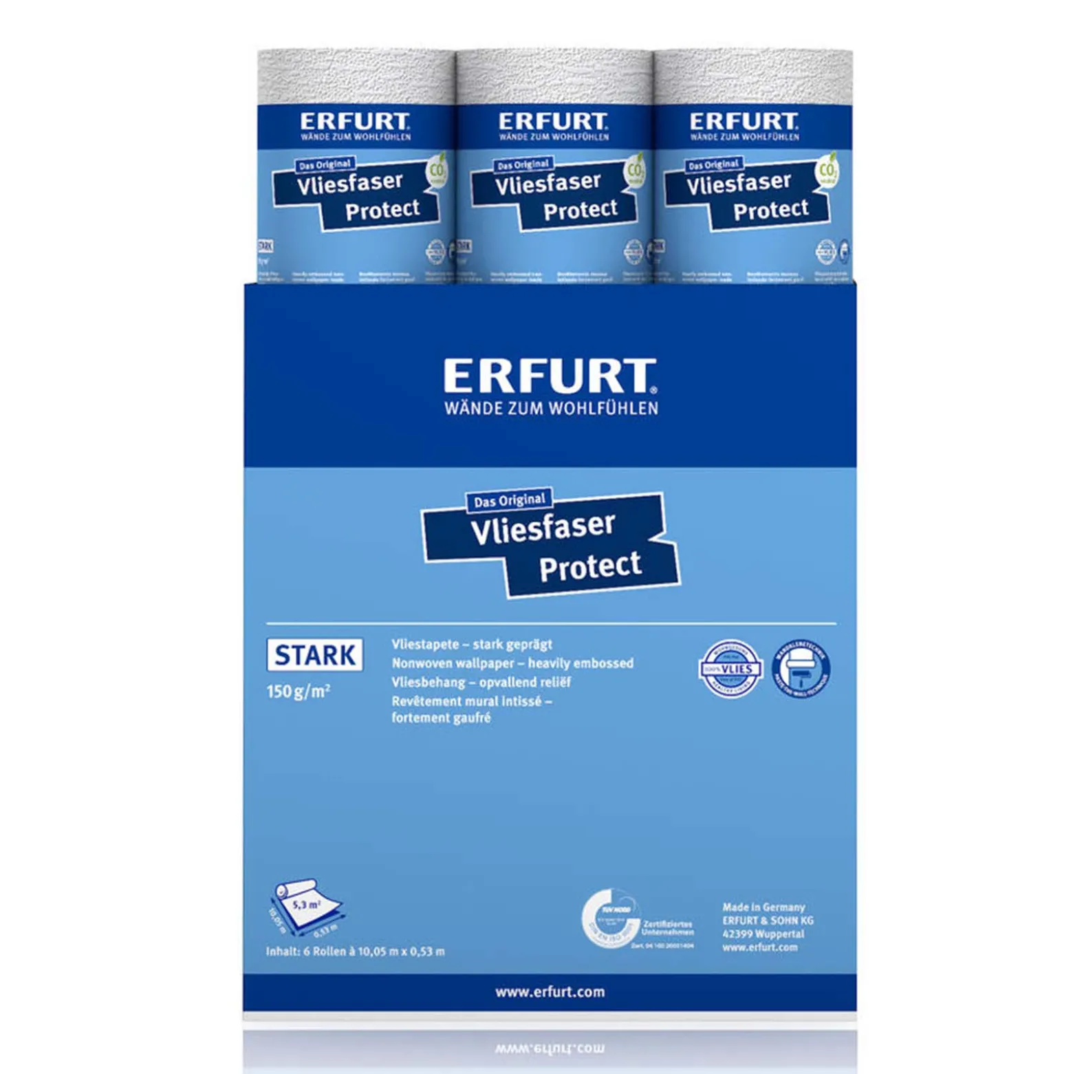 6 x Erfurt Vliesfaser Protect 202 Vliestapete 31,98 m²
