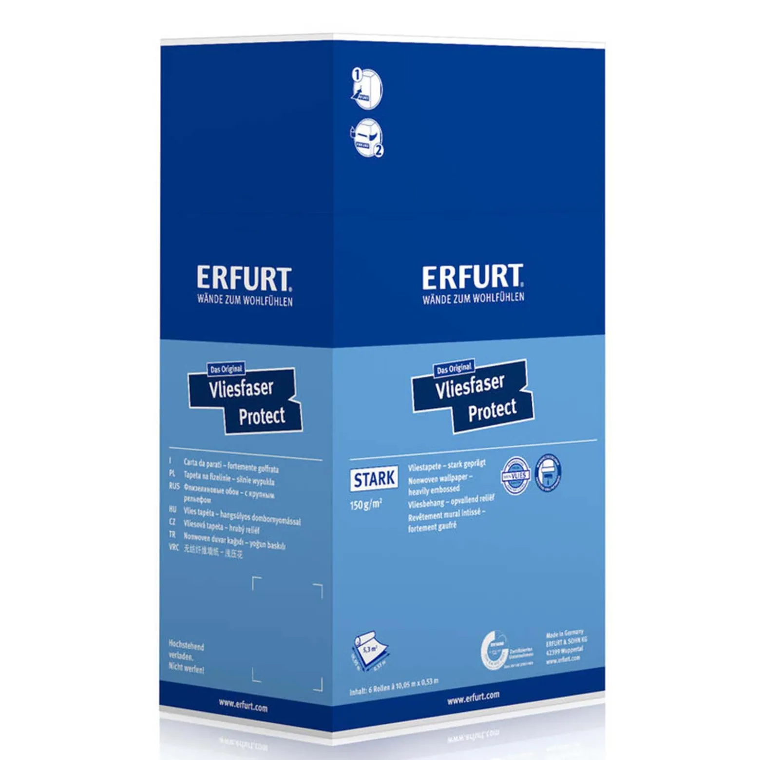 6 x Erfurt Vliesfaser Protect 209 Vliestapete 31,98 m²