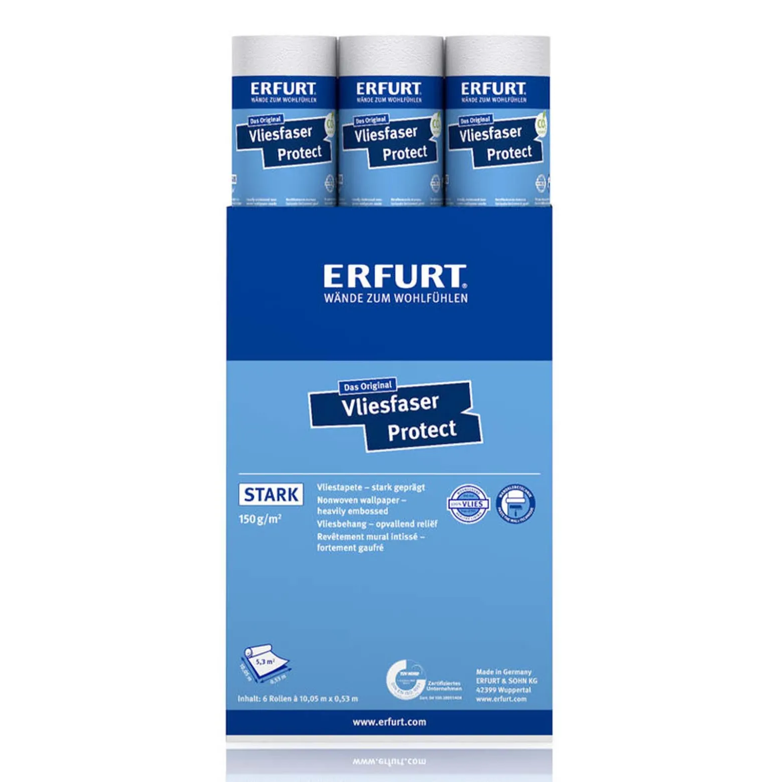 6 x Erfurt Vliesfaser Protect 212 Vliestapete 31,98 m²