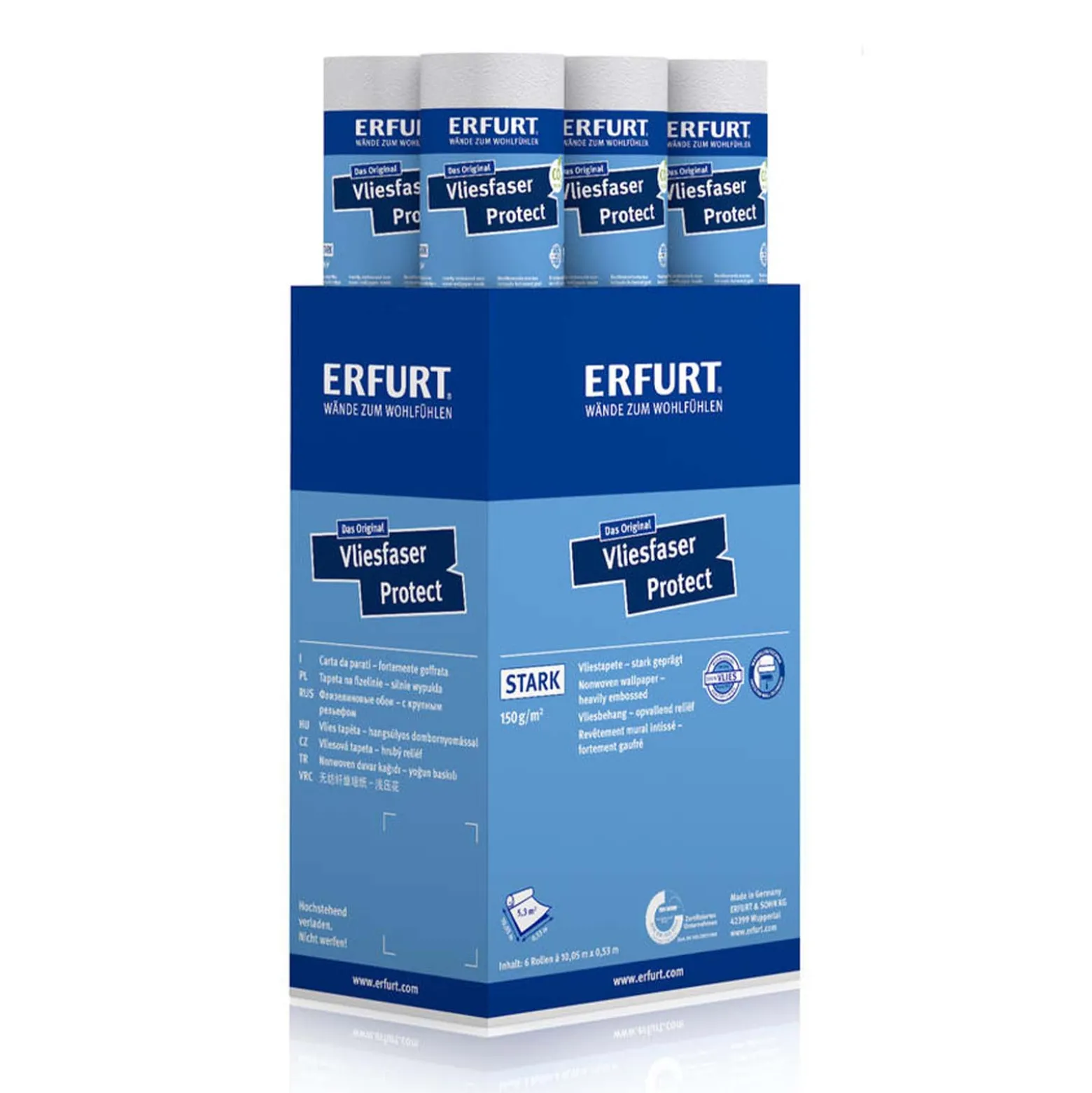 6 x Erfurt Vliesfaser Protect 212 Vliestapete 31,98 m²