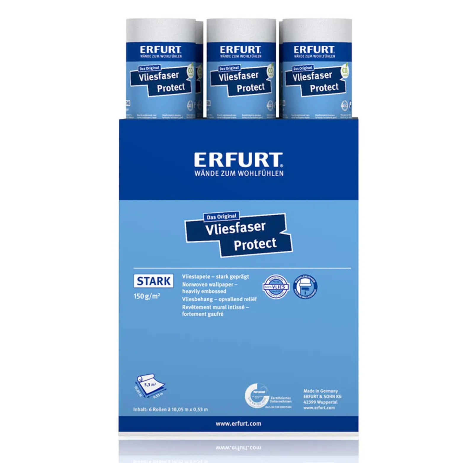 6 x Erfurt Vliesfaser Protect 210 Vliestapete 31,98 m²