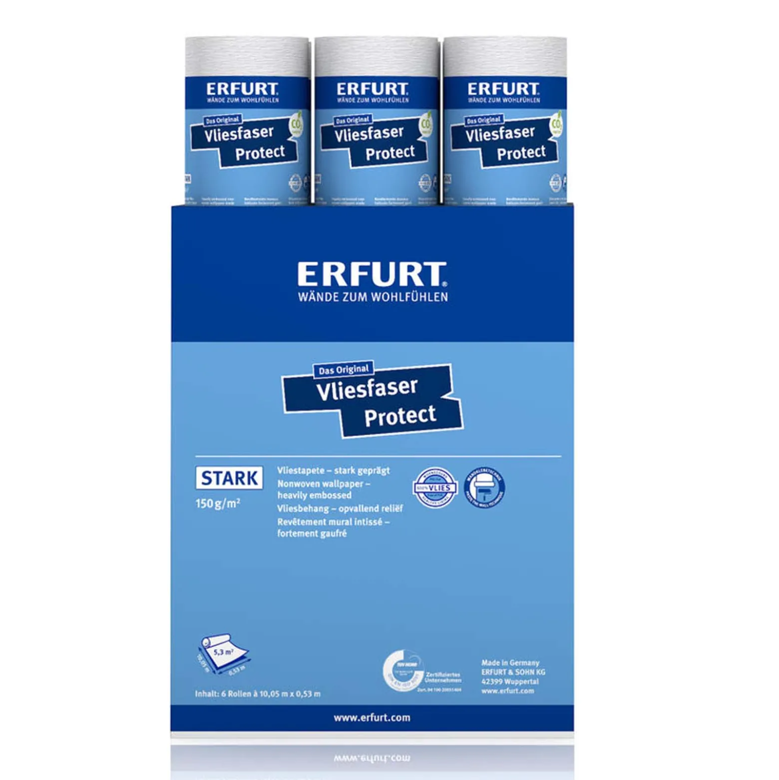 6 x Erfurt Vliesfaser Protect 213 Vliestapete 31,98 m²