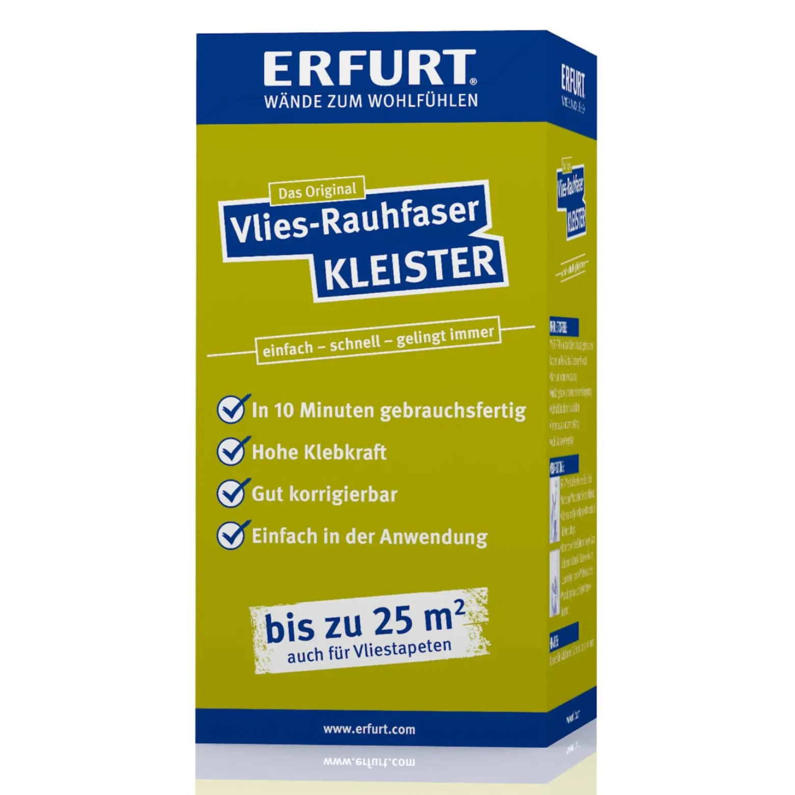 24x Erfurt Vlies-Rauhfaser Kleister 200g Vliestapete