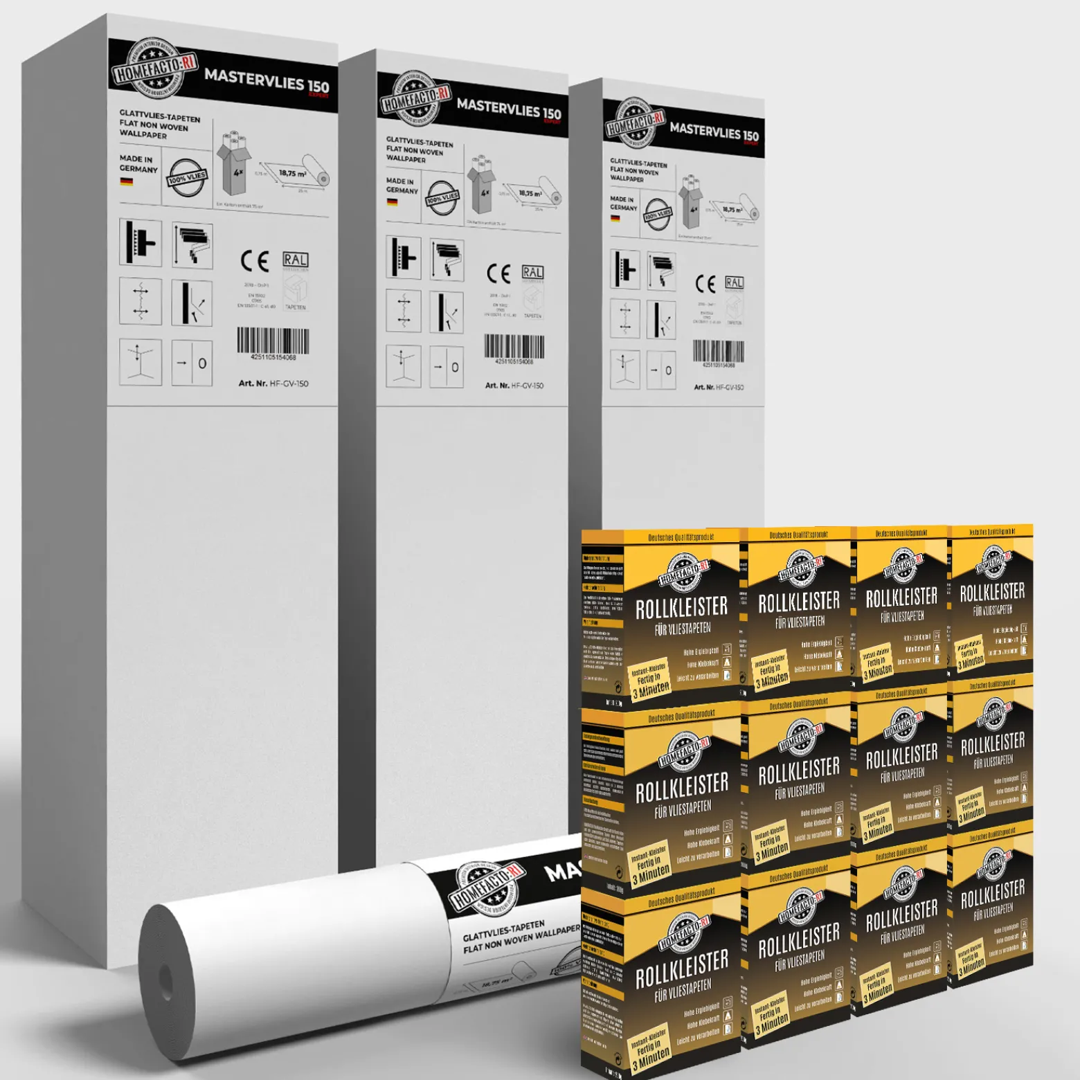 12x Glattvlies Mastervlies Expert 150g + 12x Kleister