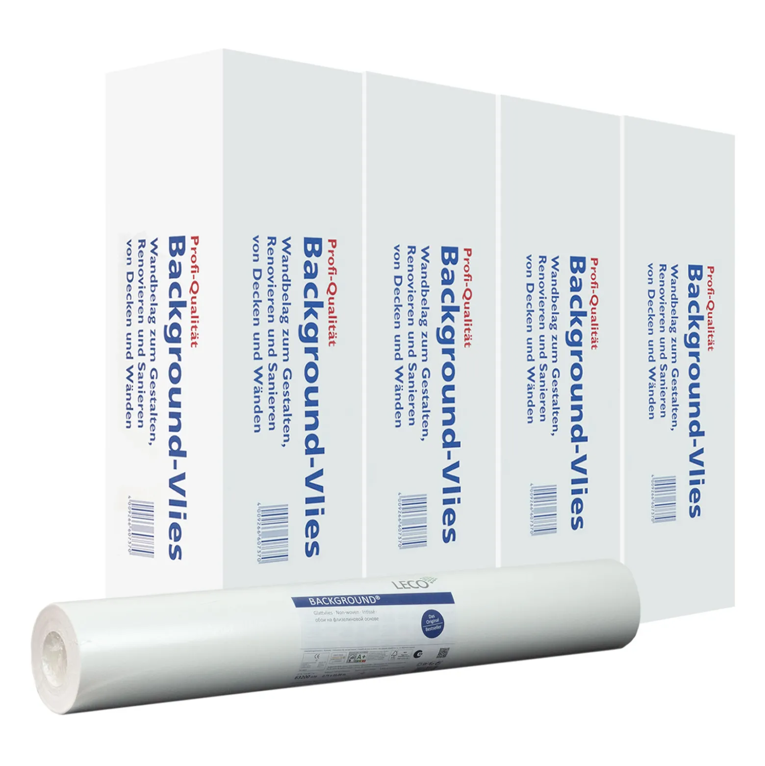 16x LECO Background Vlies Glattvlies Renoviervlies