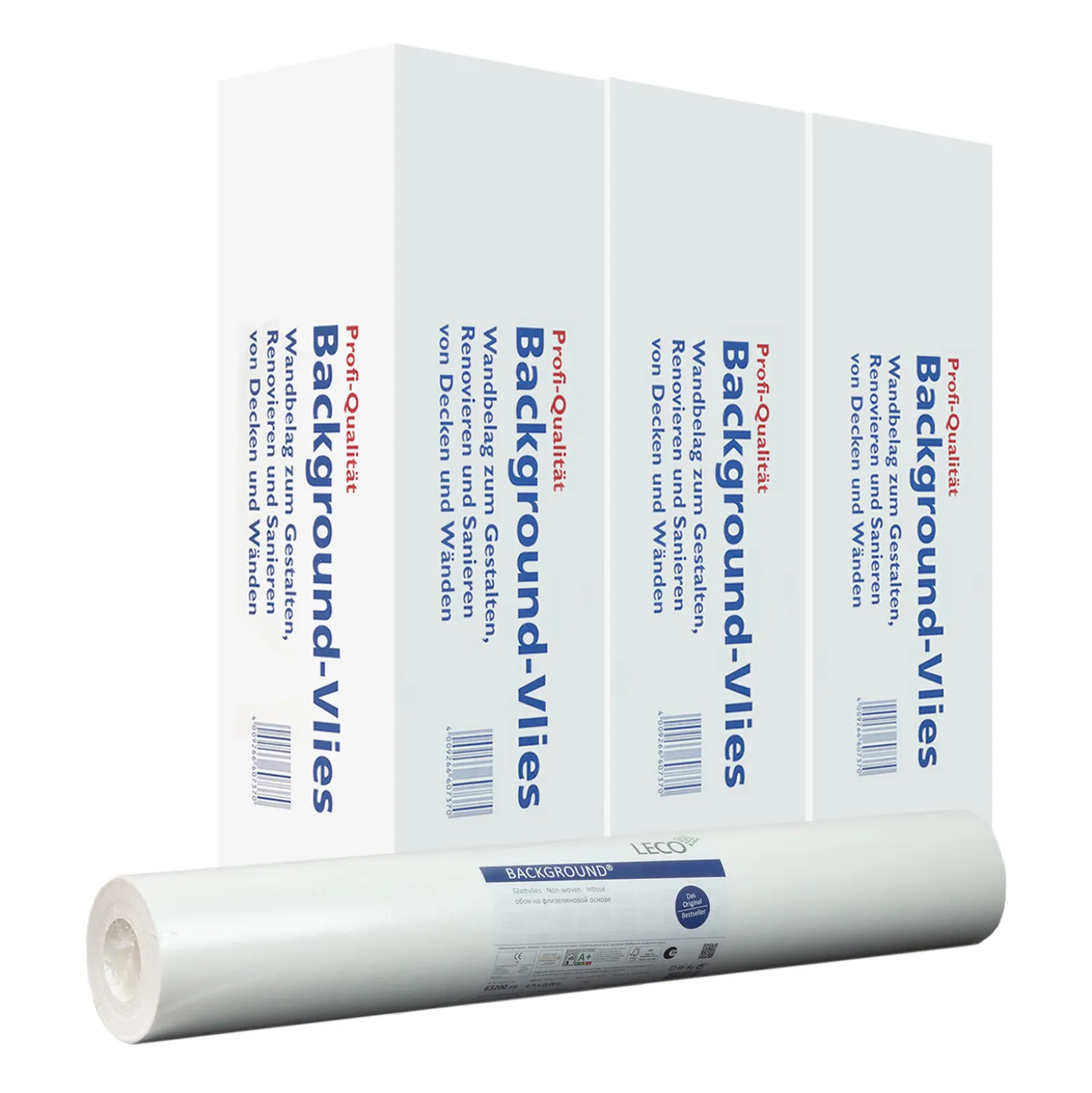12x LECO Background Vlies Glattvlies Renoviervlies
