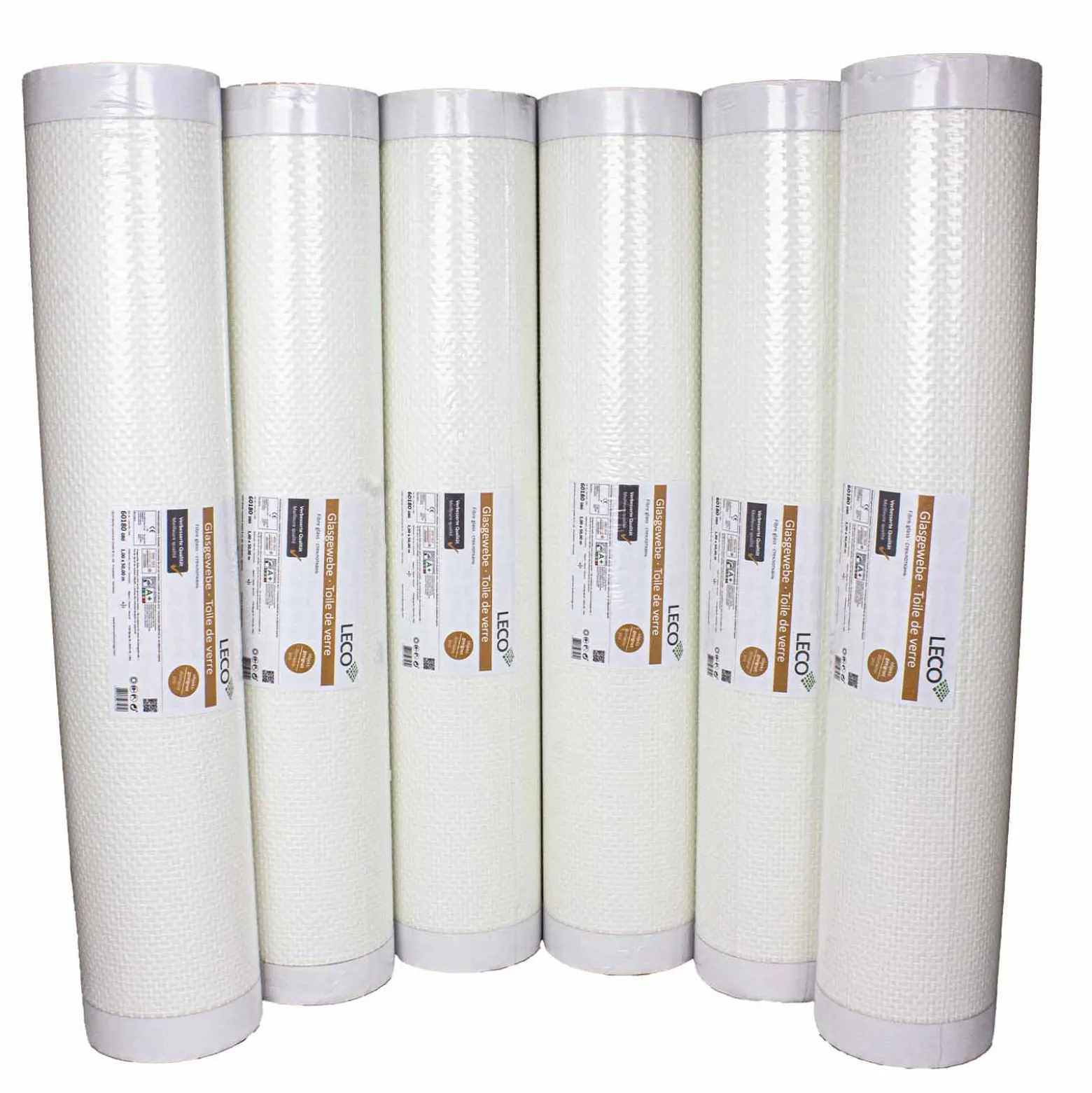 6x LECO Glasfasertapete Glasgewebe Struktur grob Kette