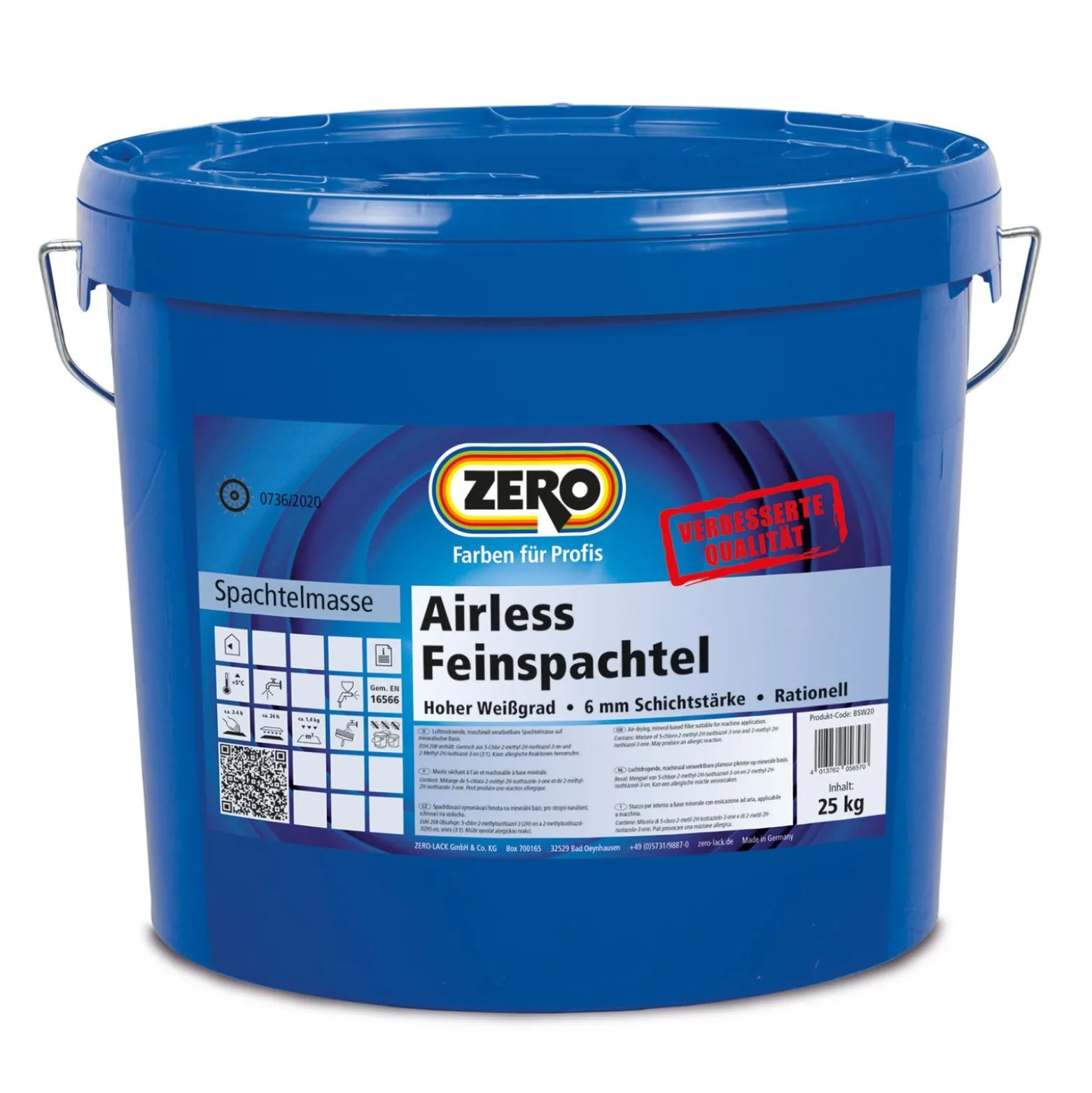 ZERO Airless Feinspachtel weiß Innen 25 kg Eimer