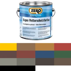 Zero Aqua Wetterschutzfarbe Holz seidenglänzend 2,5 L