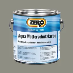 Zero Aqua Wetterschutzfarbe Holz seidenglänzend 2,5 L