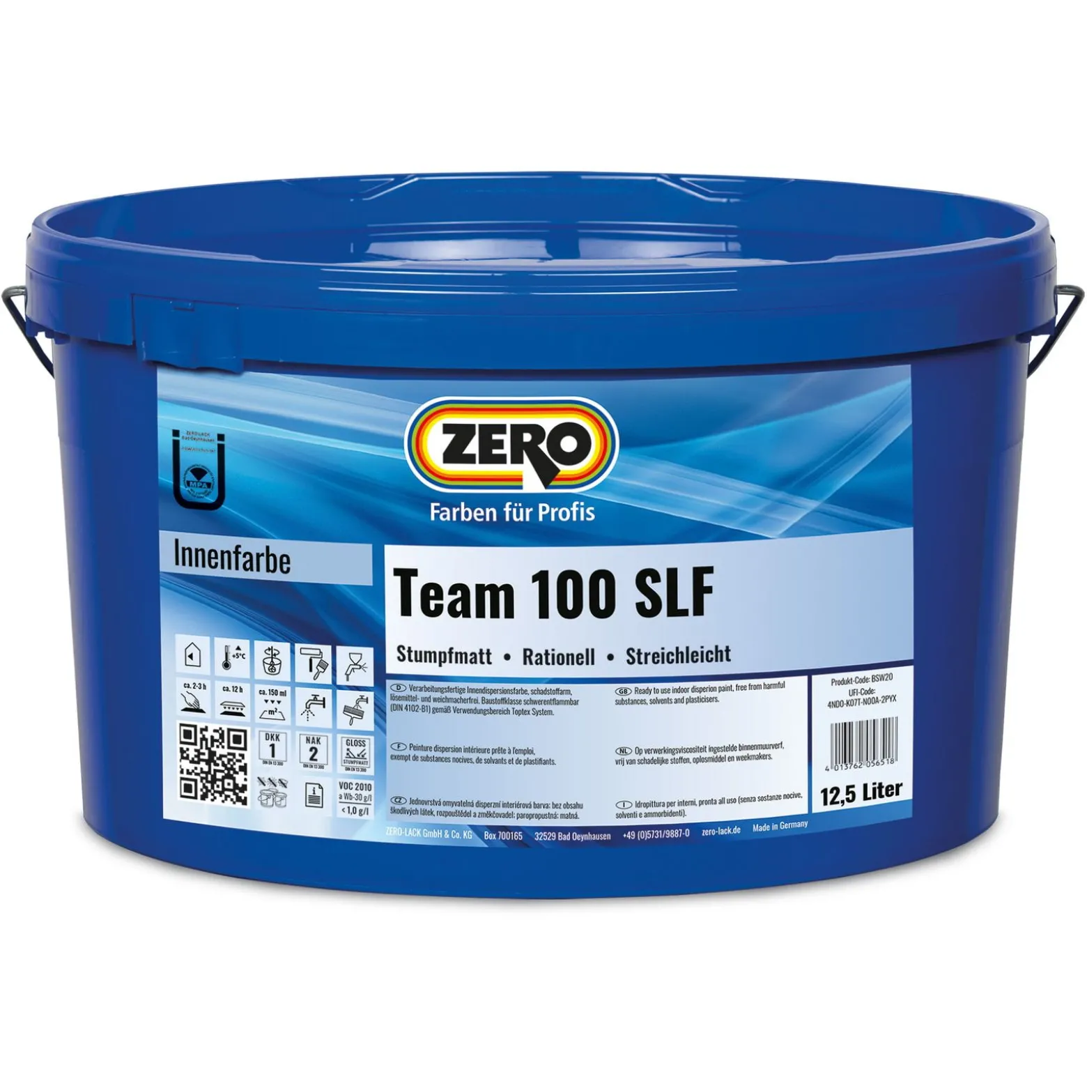 ZERO Team 100 SLF Innenfarbe weiß matt 12,5 L