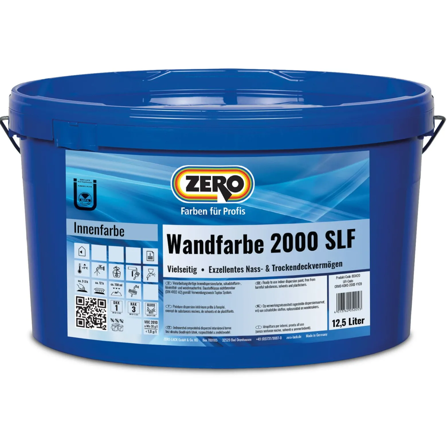 ZERO Wandfarbe 2000 SLF Innenfarbe waschbeständig 12,5L